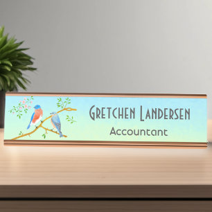 Mesa Placa de Identificação Bluebirds