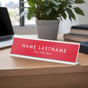 Mesa Placa de identificação feita sob encomenda simpl