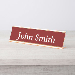 Mesa Placa de nome da mesa, padrão (2" x 8"), prata