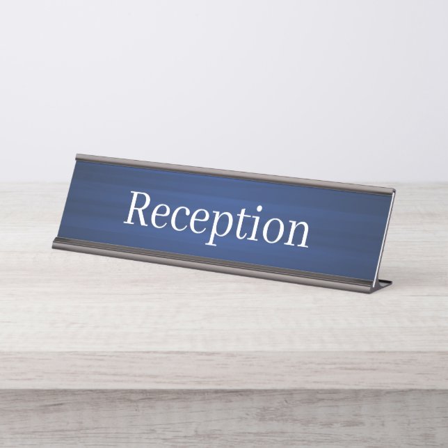 Mesa Placa de Nome da Recepção (Frente)