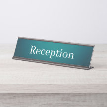 Placa de Nome da Recepção