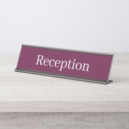 Mesa Placa de Nome da Recepção