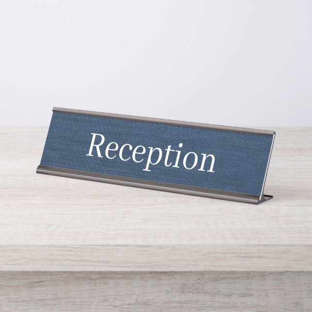 Mesa Placa de Nome da Recepção (Frente)