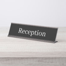 Placa de Nome da Recepção