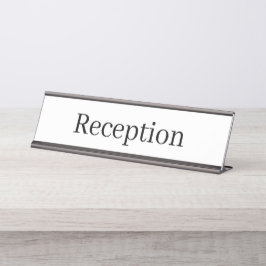 Mesa Placa de Nome da Recepção