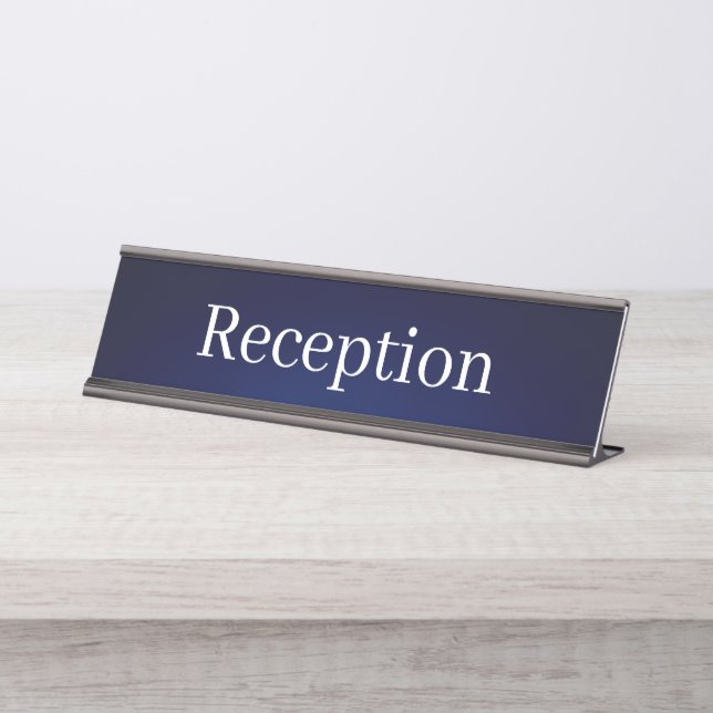 Mesa Placa de Nome da Recepção (Frente)