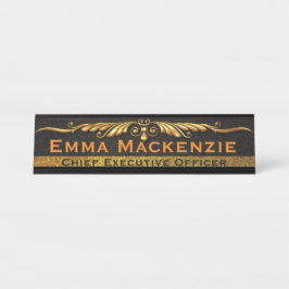 Mesa Placa de nome da secretária profissional Elegante