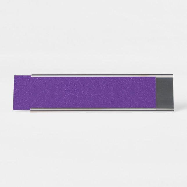Mesa Placa de nome de efeito de ruído roxo personalizáv (Frente)