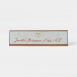 Mesa Placa de Nome de Profissional Médico Elegante