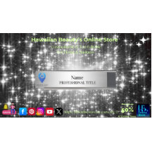 Placa de nome do desktop Silver com logotipo e slo