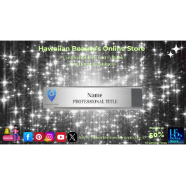 Mesa Placa de nome do desktop Silver com logotipo e slo