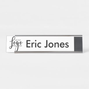 Mesa placa de nome do escritório do logotipo comercial