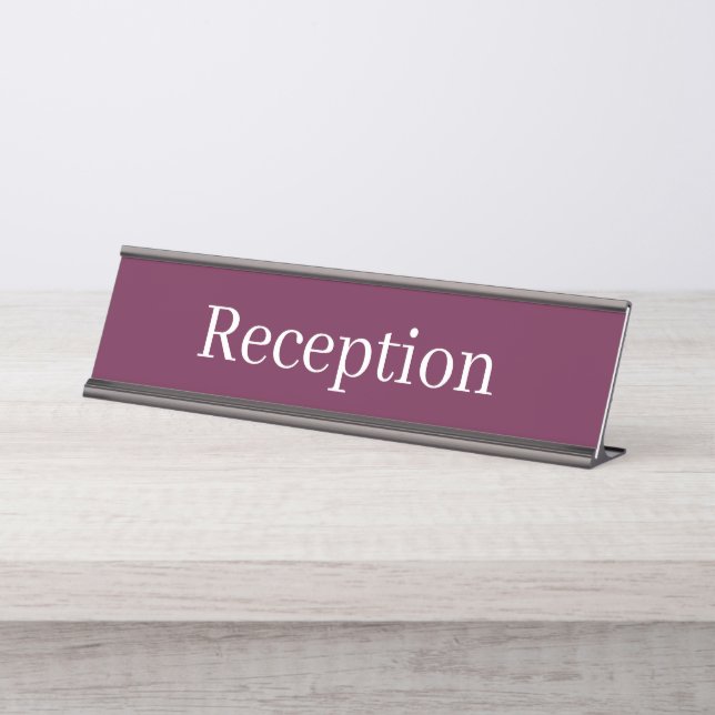 Mesa Placa de Nome do Receptor (Frente)