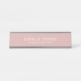 Mesa Placa de nome Dourado para Rosa personalizado para