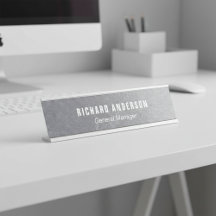 Placa de Nome e Título Metálico Raspado Profission