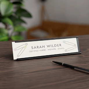 Mesa Placa de Nome para Enfermeira Parteira Doula