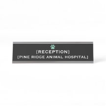 Placa de Nome para Recepção de Escritório Personal