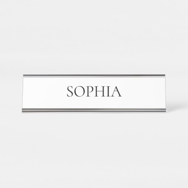 Mesa Placa de Nome Personalizada  (Frente)