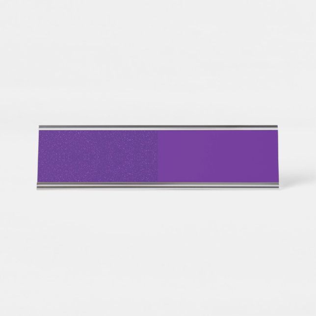 Mesa Placa de Nome Personalizada de Efeito Ruído Roxo (Frente)