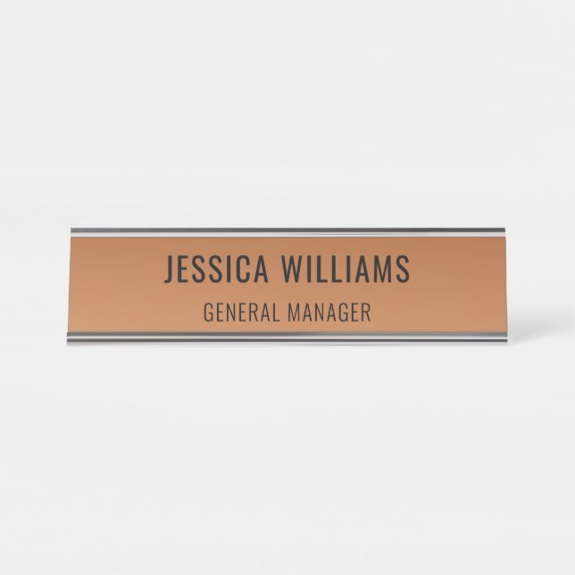 Mesa Placa de Nome Personalizada | Placa de Nome para M (Frente)
