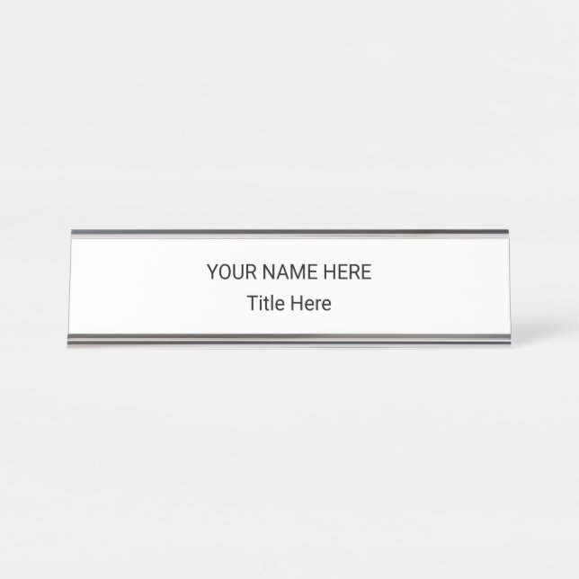 Mesa Placa de Nome Personalizada Simples & Sinal de Mes (Frente)