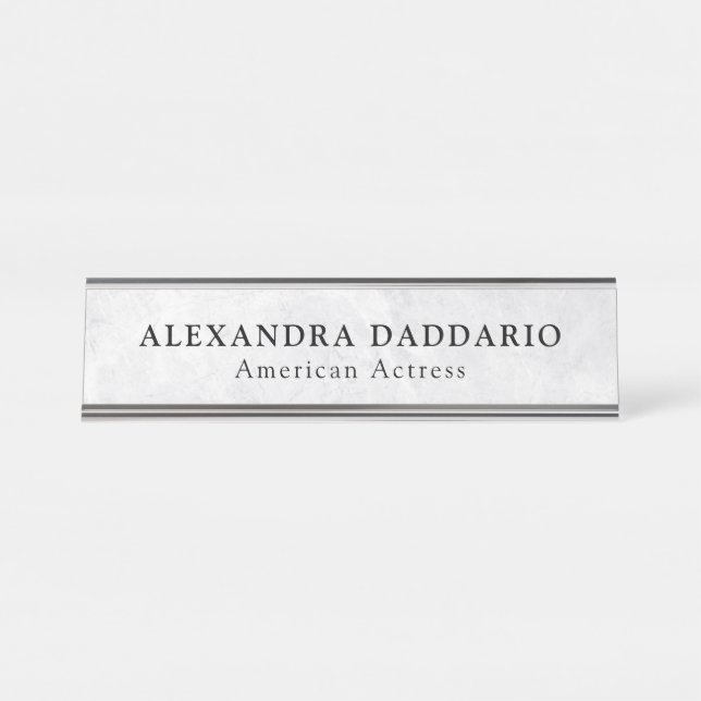 Mesa Placa de Nome Profissional Personalizada - Nome e  (Frente)