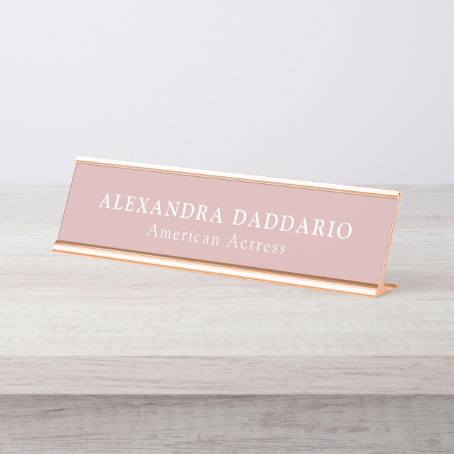 Mesa Placa de Nome Profissional Personalizada - Nome e  (Frente)