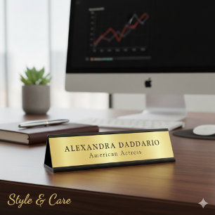 Mesa Placa de Nome Profissional Personalizada - Nome e