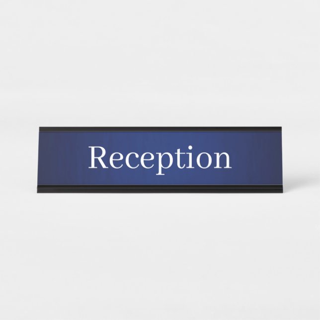 Mesa Placa de Nome Simples do Receptor (Frente)