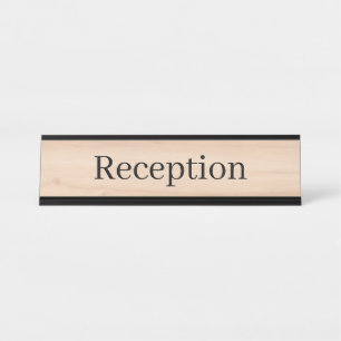 Mesa Placa de Nome Simples do Receptor