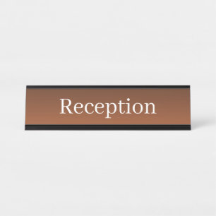 Mesa Placa de Nome Simples do Receptor
