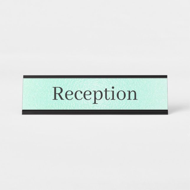 Mesa Placa de Nome Simples do Receptor (Frente)