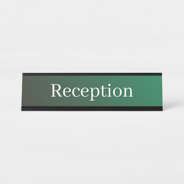 Mesa Placa de Nome Simples do Receptor (Frente)