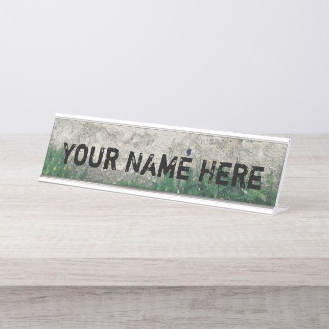 Mesa Placa de Nomes Personalizáveis com Distância (Frente)