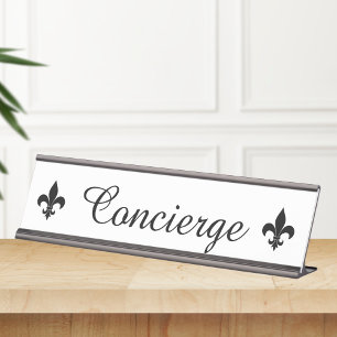 Mesa Placa de sinalização de concierge