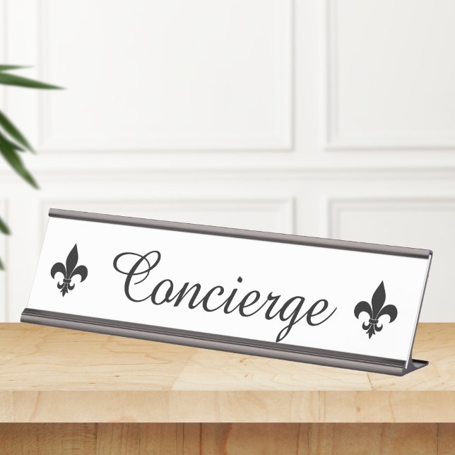 Mesa Placa de sinalização de concierge (Criador carregado)