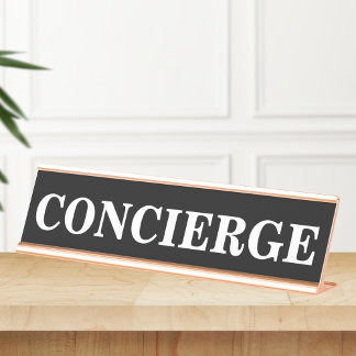 Mesa Placa de sinalização de concierge