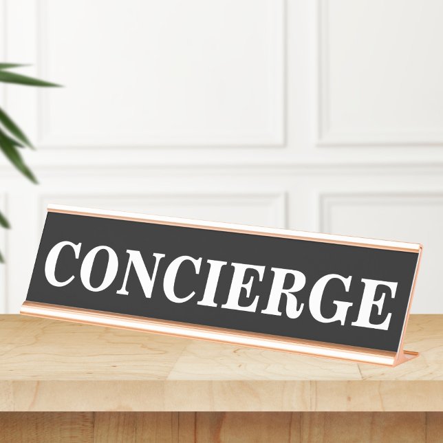 Mesa Placa de sinalização de concierge (Criador carregado)