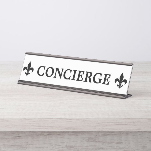 Mesa Placa de sinalização de concierge (Frente)