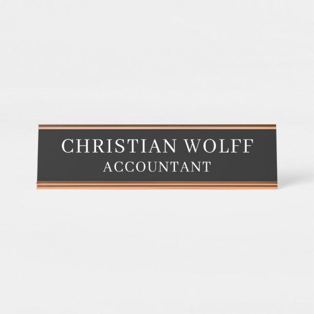 Mesa Placa Personalizada Executiva, Sinal de Escritório (Frente)