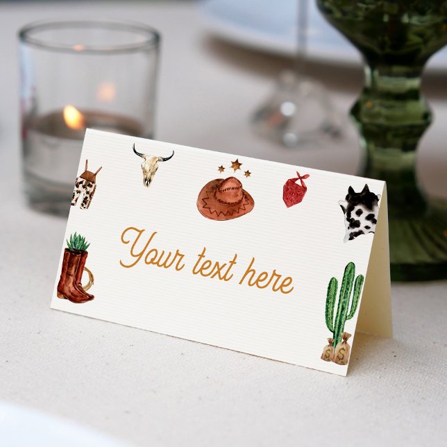 Mesa Primeiro Cartão de Aniversário do Garoto Rodeo (Criador carregado)