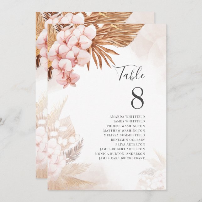 Mesa Sentada Terracotta Pampas Grass Grass Número  (Frente/Verso)