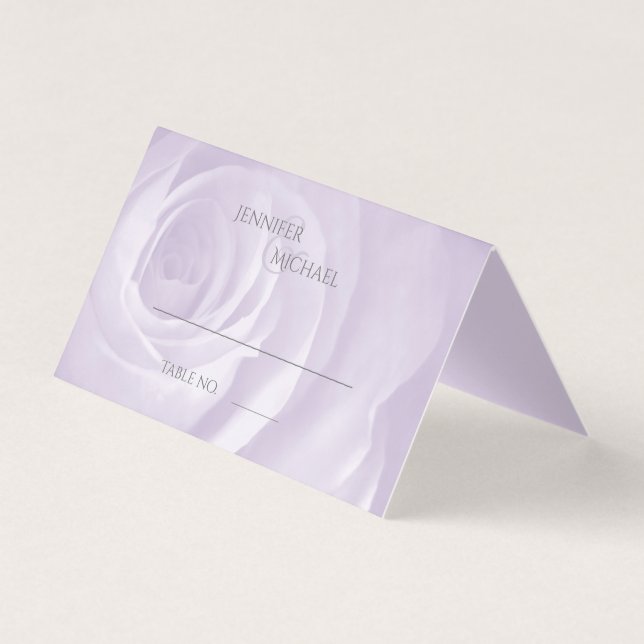 mesa simples de convidado elegante lavanda de rosa (Frente)