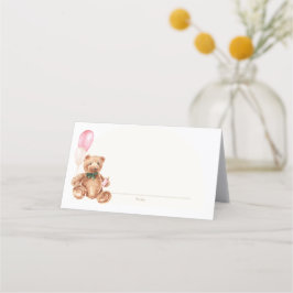 Mesa Teddy Bear Pink Nós Podemos Banhar O Cartão De Esp
