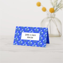 Mesa Tente de cartão de local das flores de croco