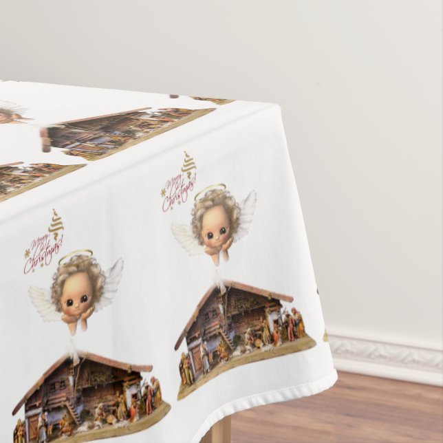 Mesa Toalha de Natal, Jesus Cristo (Posição Original)