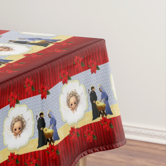 Mesa Toalha de Natal, Jesus Cristo (Posição Original)