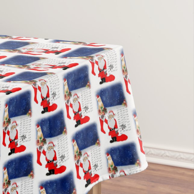 Mesa Toalha de Natal, Papai Noel (Posição Original)