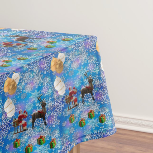 Mesa Toalha de Natal, Papai Noel (Posição Original)