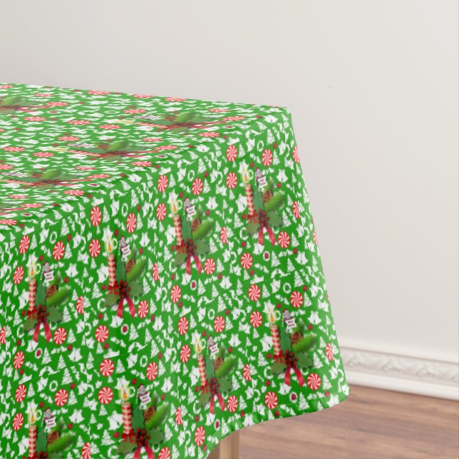 Mesa Toalha de Natal, Vela de Natal (Posição Original)
